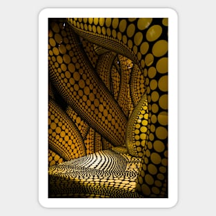 Golden snake  skin pattern Sticker